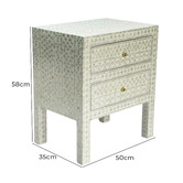 The Decor Store Baird Mother of Pearl Bedside Table