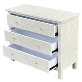 The Decor Store Daena Mother of Pearl 3 Drawer Chest