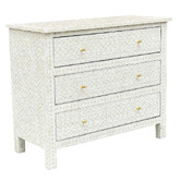 The Decor Store Daena Mother of Pearl 3 Drawer Chest