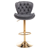 The Decor Store Dianne Velvet Adjustable Bar Stool