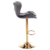 The Decor Store Dianne Velvet Adjustable Bar Stool