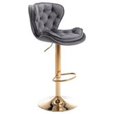 The Decor Store Dianne Velvet Adjustable Bar Stool