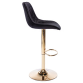 The Decor Store Kris Velvet Adjustable Bar Stool