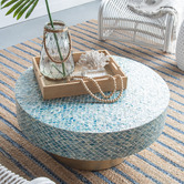 The Decor Store Anela Round Seashells Coffee Table