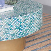 The Decor Store Anela Round Seashells Coffee Table