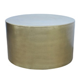 The Decor Store Werner Gold Hammered Coffee Table