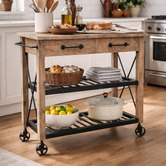 The Decor Store Rustic Kitchen Trolley
