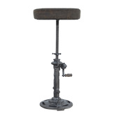 The Decor Store Vintage-Style Austin Leather Adjustable Barstool