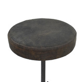 The Decor Store Vintage-Style Austin Leather Adjustable Barstool
