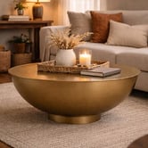 The Decor Store Serena Round Iron Coffee Table