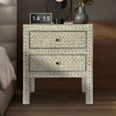 The Decor Store Baird Mother of Pearl Bedside Table