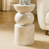 The Decor Store Shella Marble Side Table