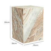 The Decor Store Bauer Marble Side Table