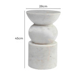 The Decor Store Shella Marble Side Table