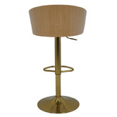 The Decor Store Gaston Upholstered Adjustable Bar Stool