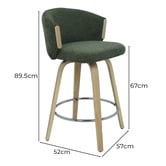 The Decor Store 67cm Windsor Upholstered Bar Stool