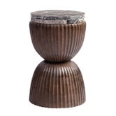 The Decor Store Nath Mango Wood &amp; Indian Marble Side Table