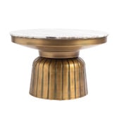The Decor Store Joron Round Iron &amp; Marble Coffee Table