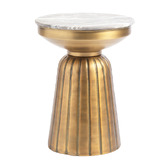 The Decor Store Joron Iron &amp; Toronto Marble Side Table