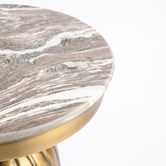 The Decor Store Joron Iron &amp; Toronto Marble Side Table