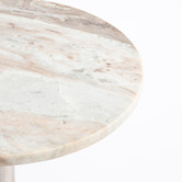 The Decor Store Lucien Iron &amp; Indian Marble Side Table
