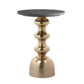 The Decor Store Tobias Iron &amp; Indian Marble Side Table