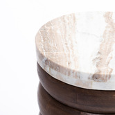 The Decor Store Renly Mango Wood &amp; Indian Marble Side Table