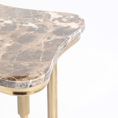 The Decor Store Thorne Iron &amp; Indian Marble Side Table