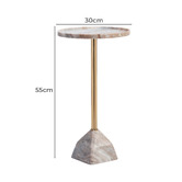 The Decor Store Thayer Indian Marble &amp; Iron Side Table