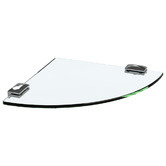 Emroware Chrome Glass Bathroom Corner Shelf