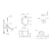 Emroware Architectural Satin Zinc Magnetic Door Stop