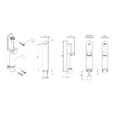 Emroware Architectural Satin Push-Down Door Holder