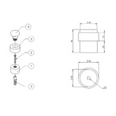 Emroware Architectural Floor Mounted Door Stop