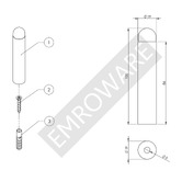 Emroware Extended Wall Mounted Door Stop