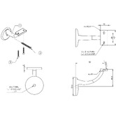 Emroware Sunny Curve Top Stair Rail Bracket