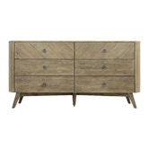 Rita Home Monah 6 Drawer Acacia Wood Chest