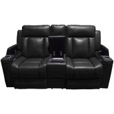 Rita Home Ingram 2 Seater Leather Electric Recliner Sofa | Temple & Webster