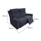 Rita Home Bolivar  2 Seater Electric Recliner Sofa