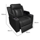 Rita Home Ingram Leather Electric Recliner Armchair