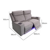 Rita Home Bolivar  2 Seater Electric Recliner Sofa
