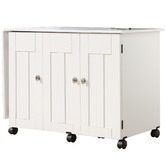 South West Living White Multifunctional Hideaway Desk Cart