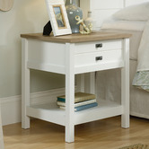 South West Living White Cottage Road Bedside Table