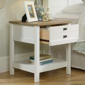 South West Living White Cottage Road Bedside Table