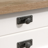 South West Living White Cottage Road Bedside Table
