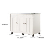 South West Living White Multifunctional Hideaway Desk Cart
