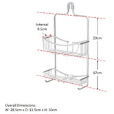 Waygrove Bathware 2 Tier Venus Metal Shower Caddy