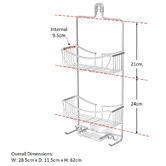 Waygrove Bathware 3 Tier Venus Metal Shower Caddy