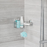 Waygrove Bathware Kroma Stick N Lock Corner Shower Caddy