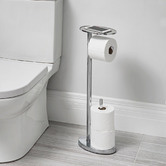Waygrove Bathware Chrome Ovo Stainless Steel Toilet Caddy