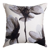 J. Elliot Ivory &amp; Charcoal Floryn Cotton Cushion